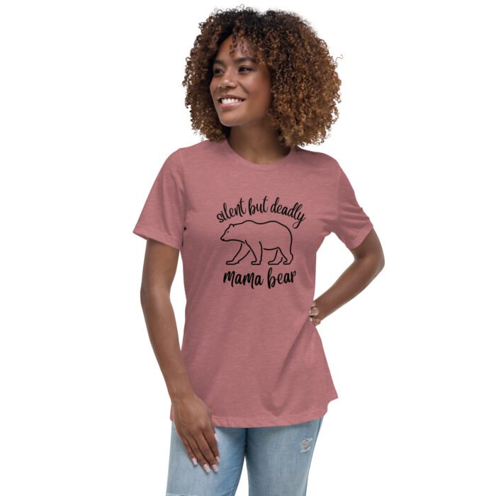 womens relaxed t shirt heather mauve front 65b0352a06db3 - Mama Clothing Store - For Great Mamas