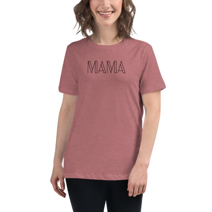 womens relaxed t shirt heather mauve front 65b03f8c7caae - Mama Clothing Store - For Great Mamas
