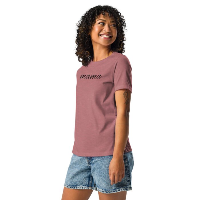 womens relaxed t shirt heather mauve left front 65b04682c9543 - Mama Clothing Store - For Great Mamas
