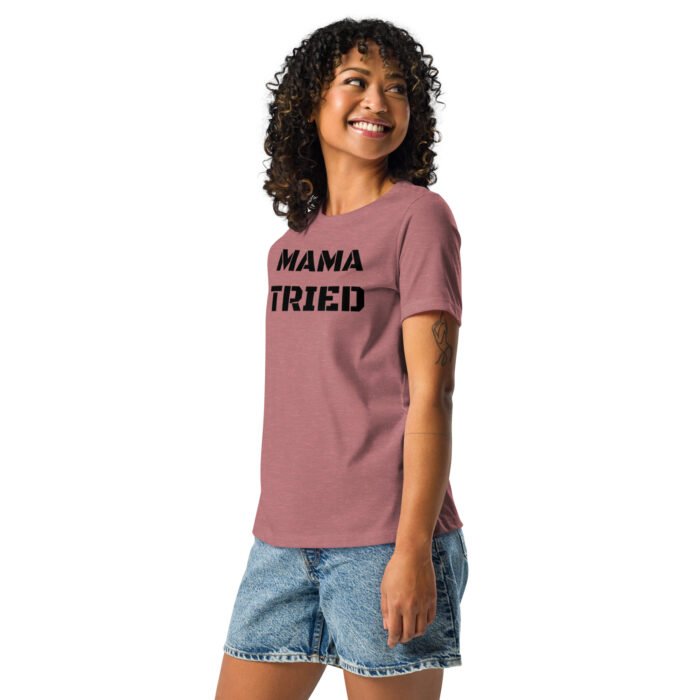 womens relaxed t shirt heather mauve left front 65b9829f826d9 - Mama Clothing Store - For Great Mamas