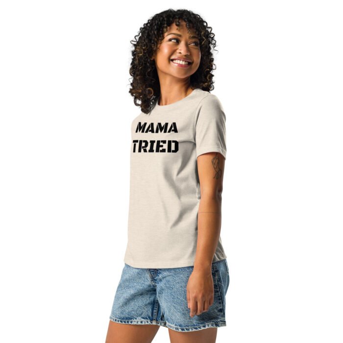 womens relaxed t shirt heather prism natural left front 65b9829f87289 - Mama Clothing Store - For Great Mamas
