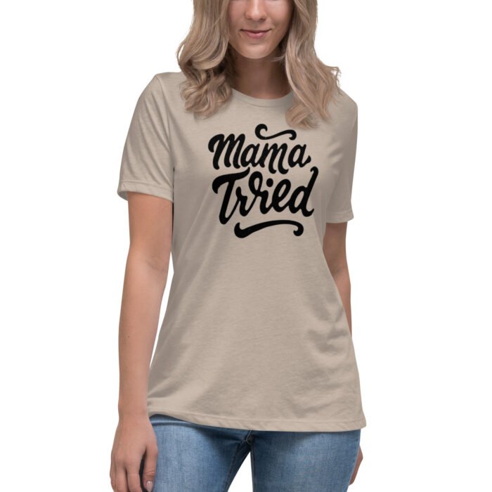 womens relaxed t shirt heather stone front 65b98880d9dc4 - Mama Clothing Store - For Great Mamas