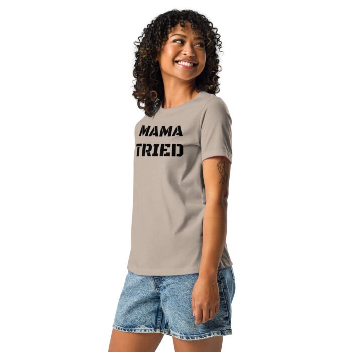 womens relaxed t shirt heather stone left front 65b9829f84b13 - Mama Clothing Store - For Great Mamas