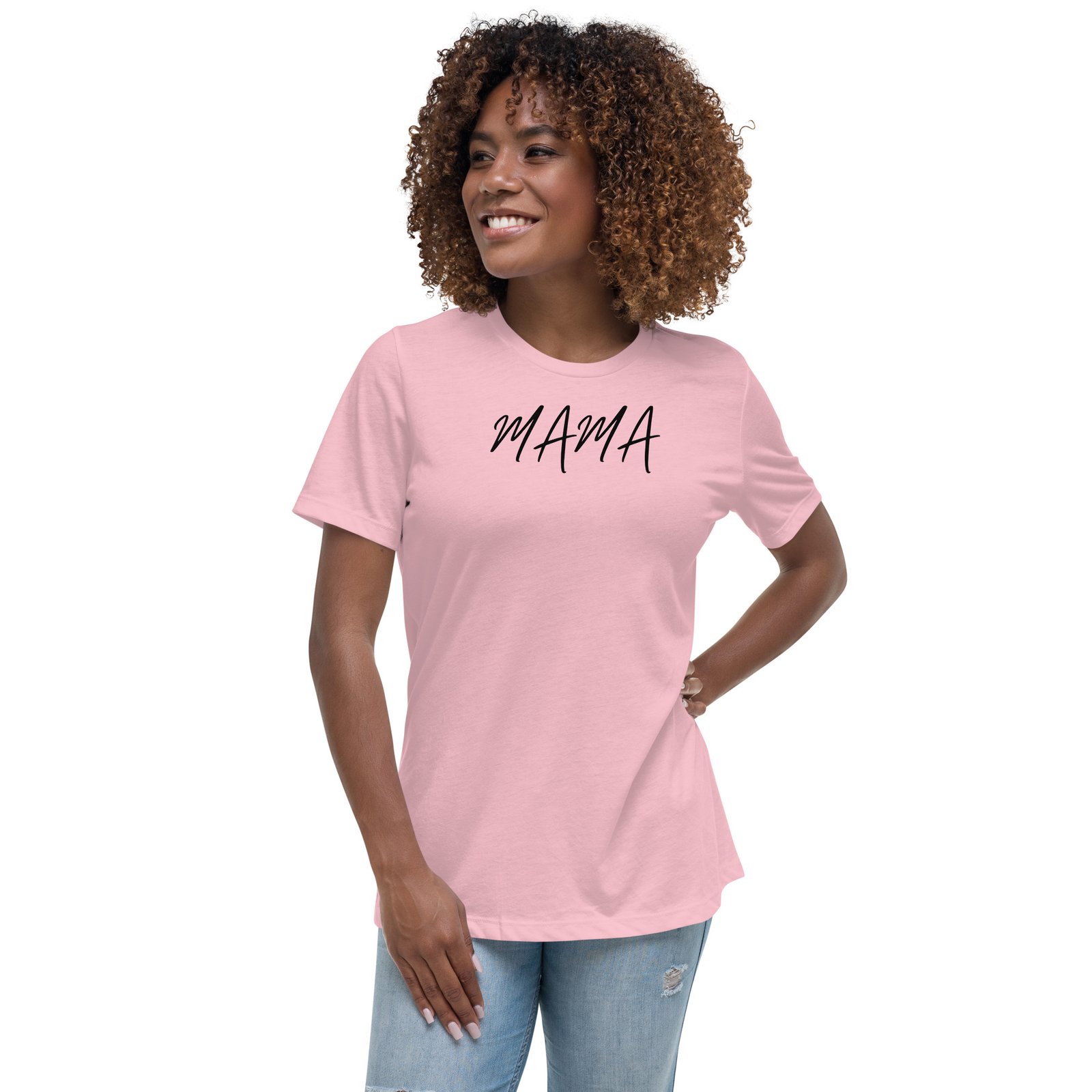 womens relaxed t shirt pink front 65b160b0a4428 - Mama Clothing Store - For Great Mamas