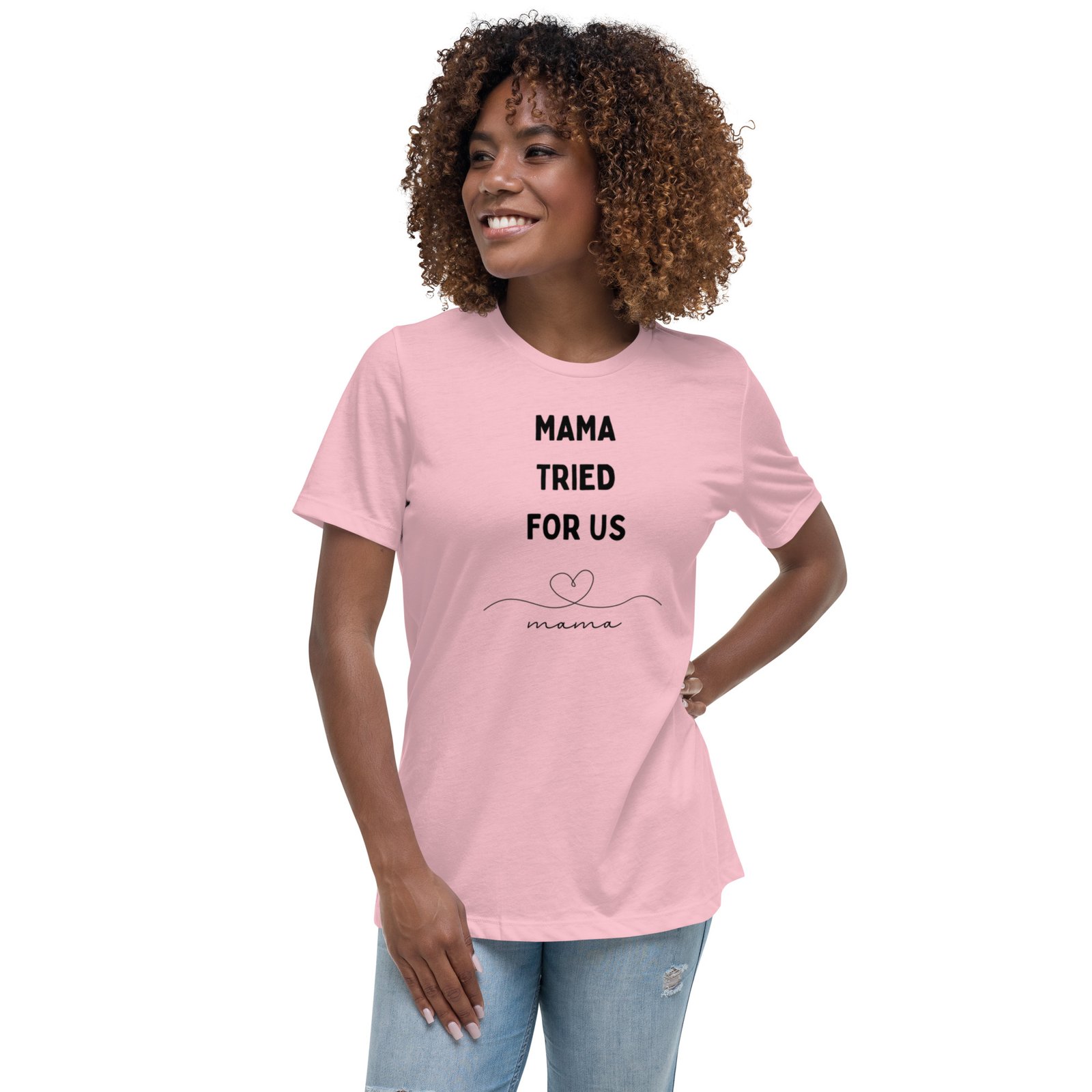 womens relaxed t shirt pink front 65b992d74d307 - Mama Clothing Store - For Great Mamas