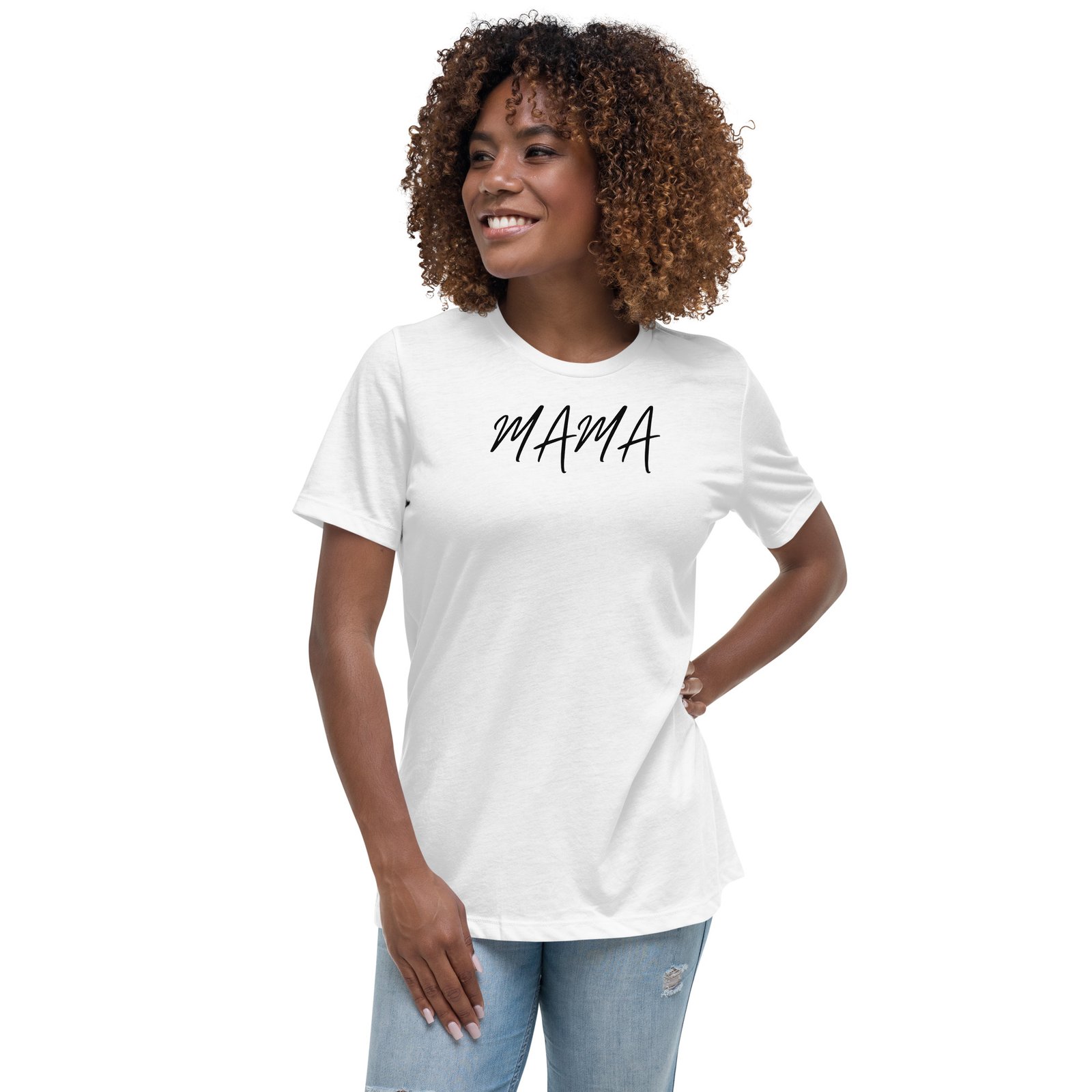 womens relaxed t shirt white front 65b03c4425784 - Mama Clothing Store - For Great Mamas