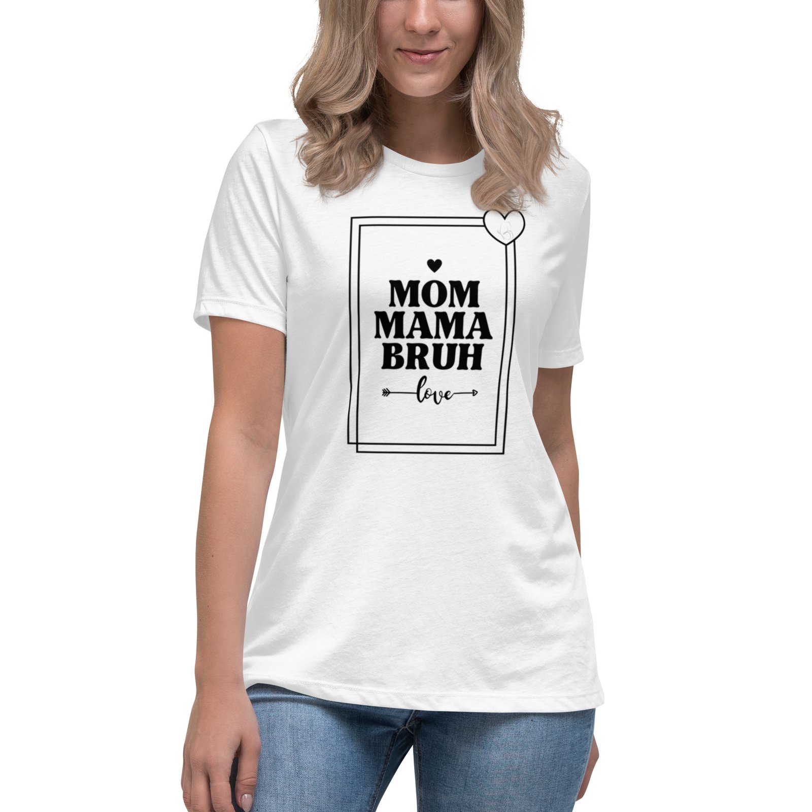womens relaxed t shirt white front 65b98de5aff13 - Mama Clothing Store - For Great Mamas
