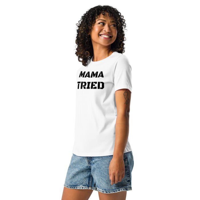 womens relaxed t shirt white left front 65b9829f888b7 - Mama Clothing Store - For Great Mamas