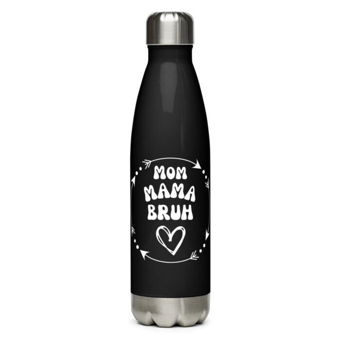 stainless steel water bottle black 17 oz front 65dc13faab45d - Mama Clothing Store - For Great Mamas