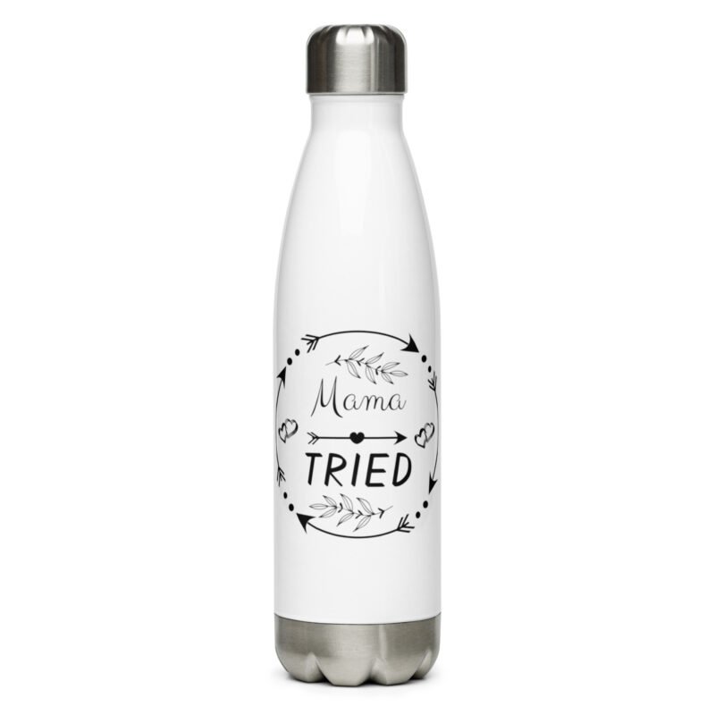 stainless steel water bottle white 17 oz front 65da6266d2418 - Mama Clothing Store - For Great Mamas