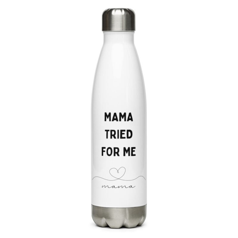 stainless steel water bottle white 17 oz front 65dc082b2f83f - Mama Clothing Store - For Great Mamas