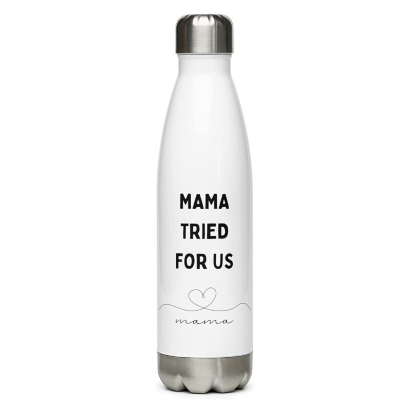 stainless steel water bottle white 17 oz front 65dc090d95a05 - Mama Clothing Store - For Great Mamas