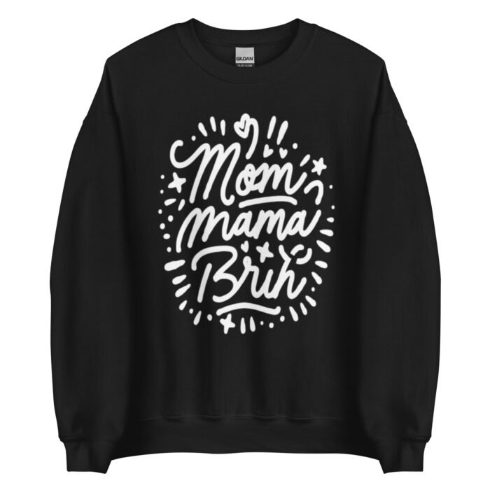 unisex crew neck sweatshirt black front 65ced0fd99e52 - Mama Clothing Store - For Great Mamas