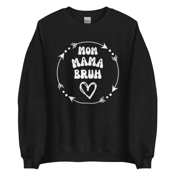 unisex crew neck sweatshirt black front 65ced3c83d291 - Mama Clothing Store - For Great Mamas