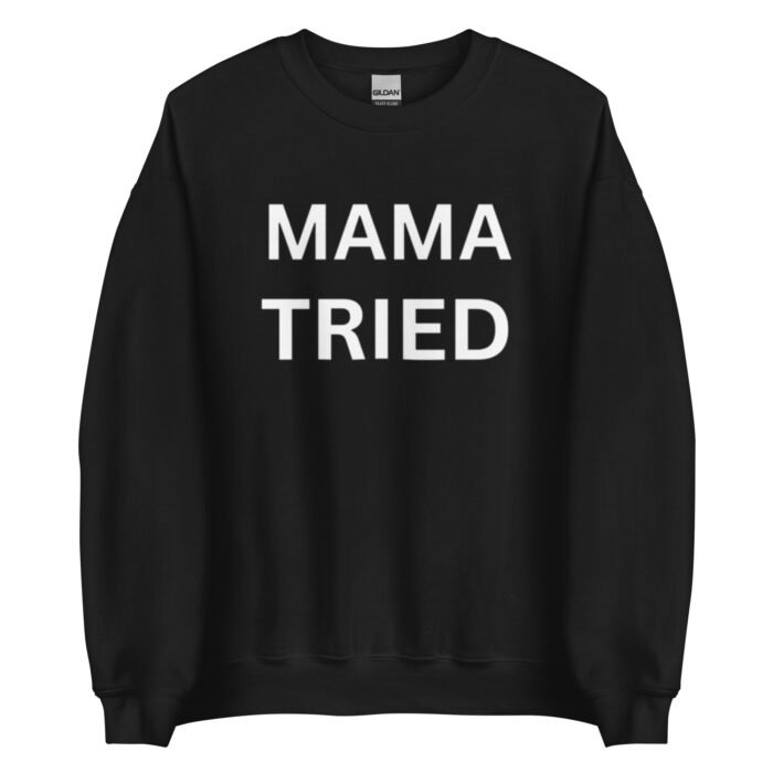 unisex crew neck sweatshirt black front 65d0b283b058a - Mama Clothing Store - For Great Mamas