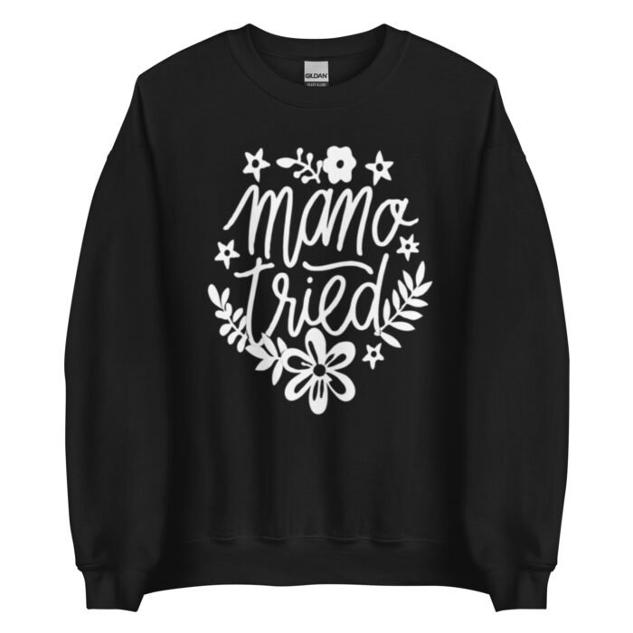 unisex crew neck sweatshirt black front 65d0b577afbcd - Mama Clothing Store - For Great Mamas