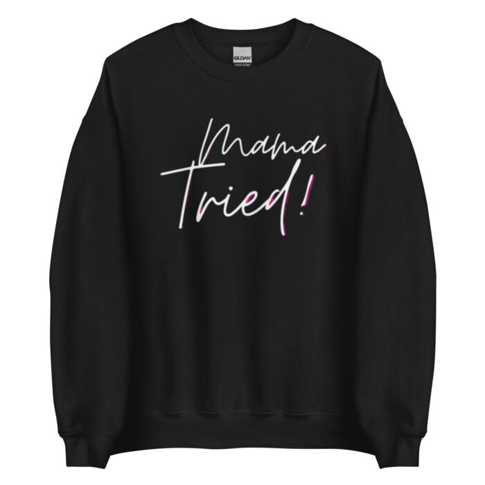 unisex crew neck sweatshirt black front 65d0bcd3a0a09 - Mama Clothing Store - For Great Mamas