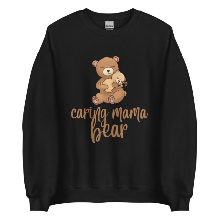 unisex crew neck sweatshirt black front 65d0ca6846f15 - Mama Clothing Store - For Great Mamas