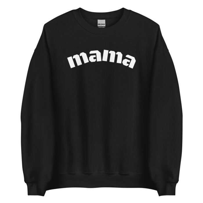 unisex crew neck sweatshirt black front 65d0d8c717f89 - Mama Clothing Store - For Great Mamas