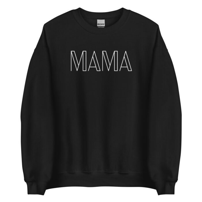 unisex crew neck sweatshirt black front 65d0db14c1c3b - Mama Clothing Store - For Great Mamas