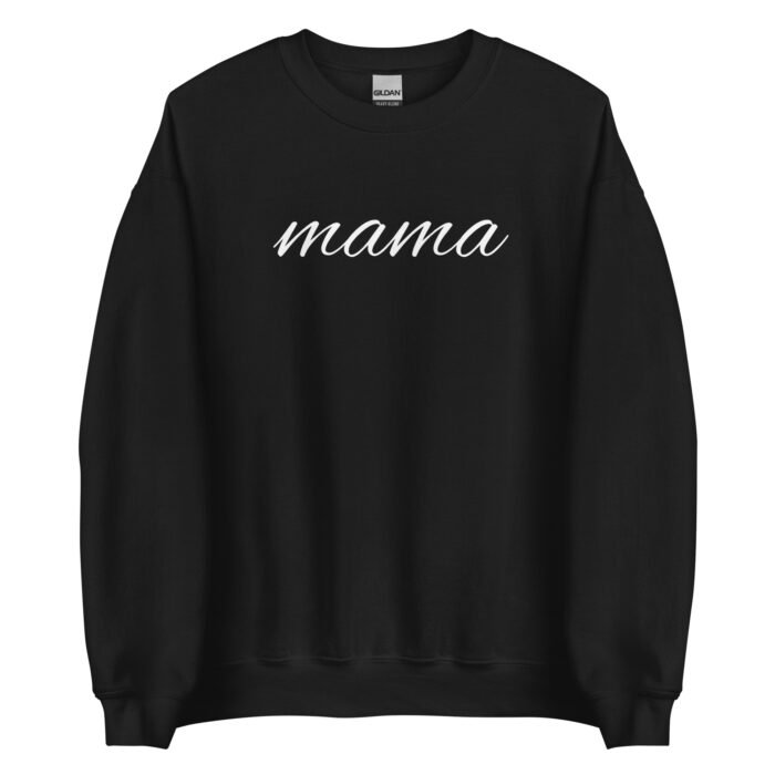 unisex crew neck sweatshirt black front 65d0dd2c25bdf - Mama Clothing Store - For Great Mamas