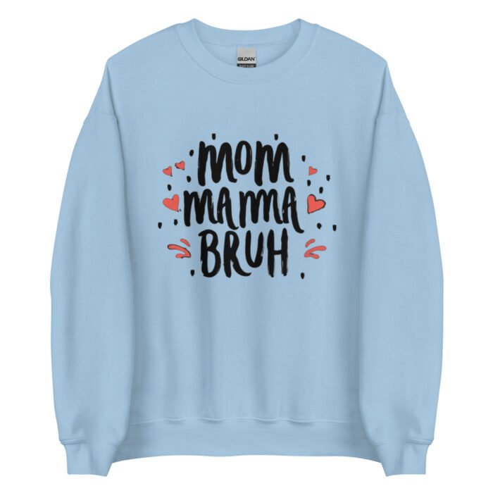 unisex crew neck sweatshirt light blue front 65cecc89258bb - Mama Clothing Store - For Great Mamas