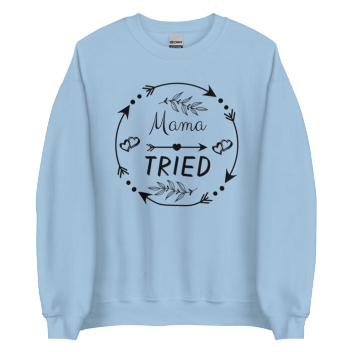 unisex crew neck sweatshirt light blue front 65d0b717569ad - Mama Clothing Store - For Great Mamas