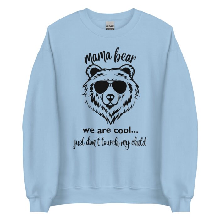 unisex crew neck sweatshirt light blue front 65d0d1c362bee - Mama Clothing Store - For Great Mamas