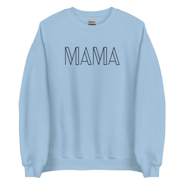 unisex crew neck sweatshirt light blue front 65d0db95c4c76 - Mama Clothing Store - For Great Mamas