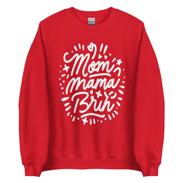 unisex crew neck sweatshirt red front 65ced0fd9bca0 - Mama Clothing Store - For Great Mamas