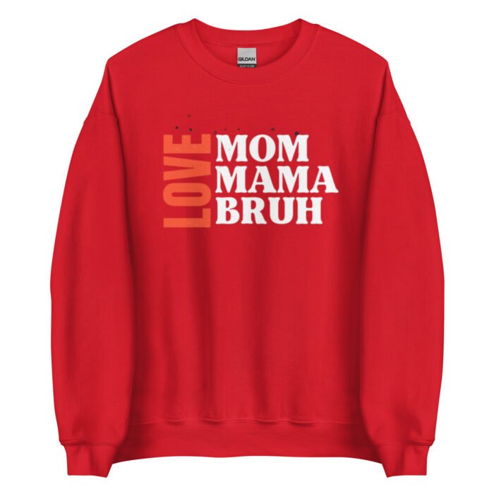 unisex crew neck sweatshirt red front 65ced2aad1f4a - Mama Clothing Store - For Great Mamas