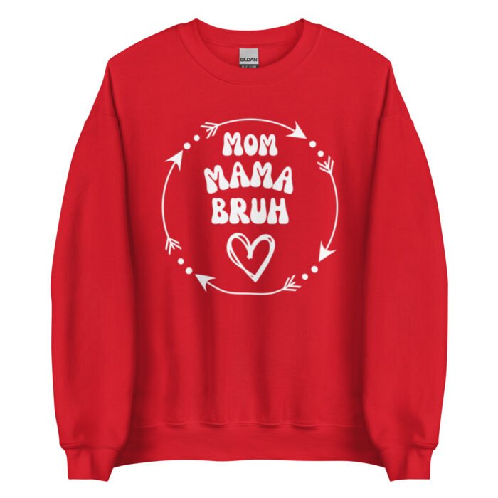 unisex crew neck sweatshirt red front 65ced3c83b841 - Mama Clothing Store - For Great Mamas