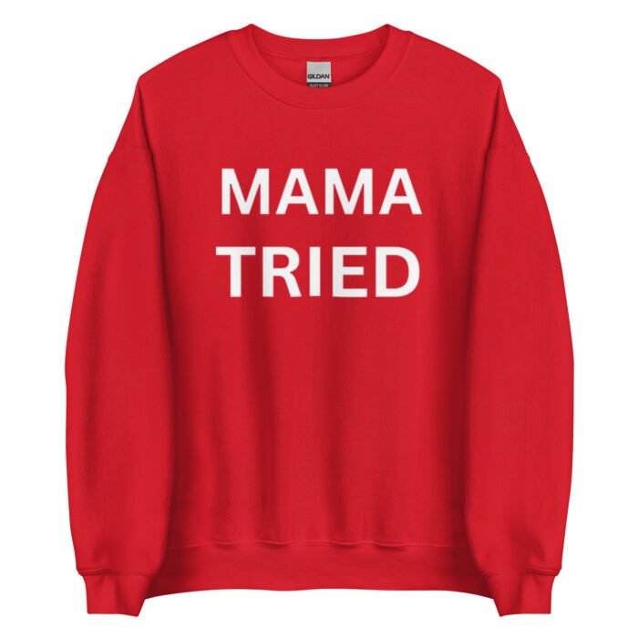 unisex crew neck sweatshirt red front 65d0b283b1bfa - Mama Clothing Store - For Great Mamas