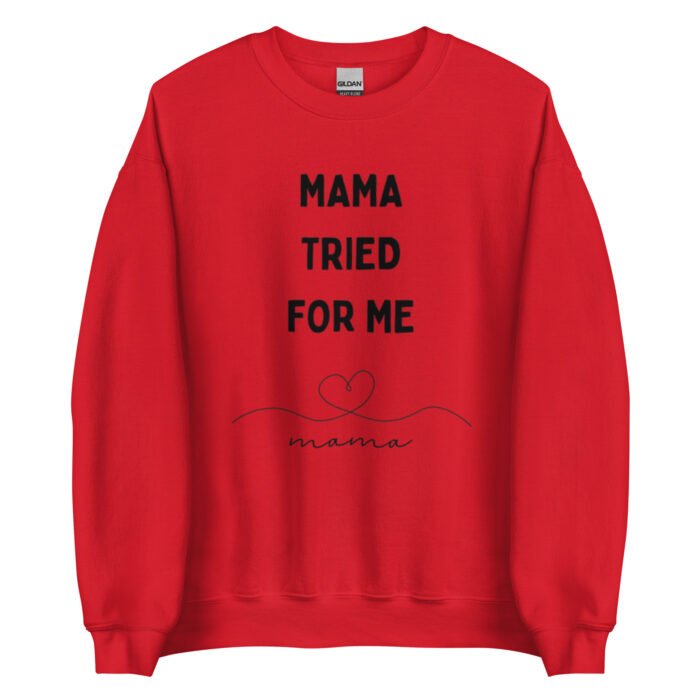 unisex crew neck sweatshirt red front 65d0b7b7588dc - Mama Clothing Store - For Great Mamas
