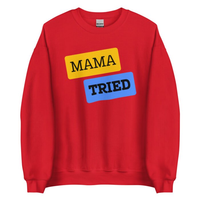 unisex crew neck sweatshirt red front 65d0ba499d07e - Mama Clothing Store - For Great Mamas