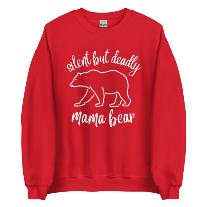 unisex crew neck sweatshirt red front 65d0cdcd6d205 - Mama Clothing Store - For Great Mamas