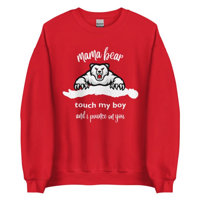 unisex crew neck sweatshirt red front 65d0cee54ad23 - Mama Clothing Store - For Great Mamas