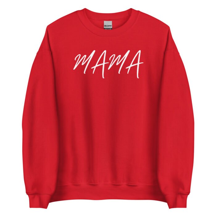 unisex crew neck sweatshirt red front 65d0da782cbf5 - Mama Clothing Store - For Great Mamas