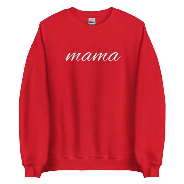 unisex crew neck sweatshirt red front 65d0dd2c2731f - Mama Clothing Store - For Great Mamas