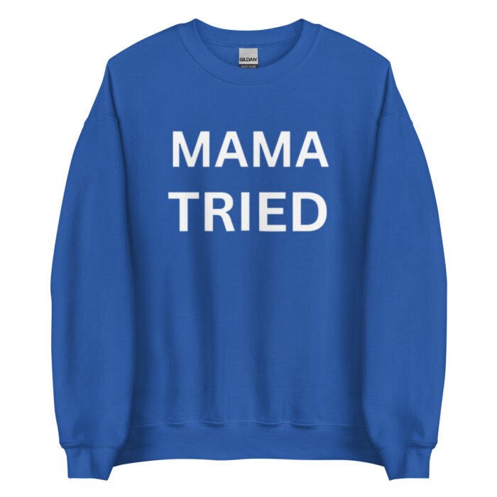 unisex crew neck sweatshirt royal front 65d0b283b2c9d - Mama Clothing Store - For Great Mamas