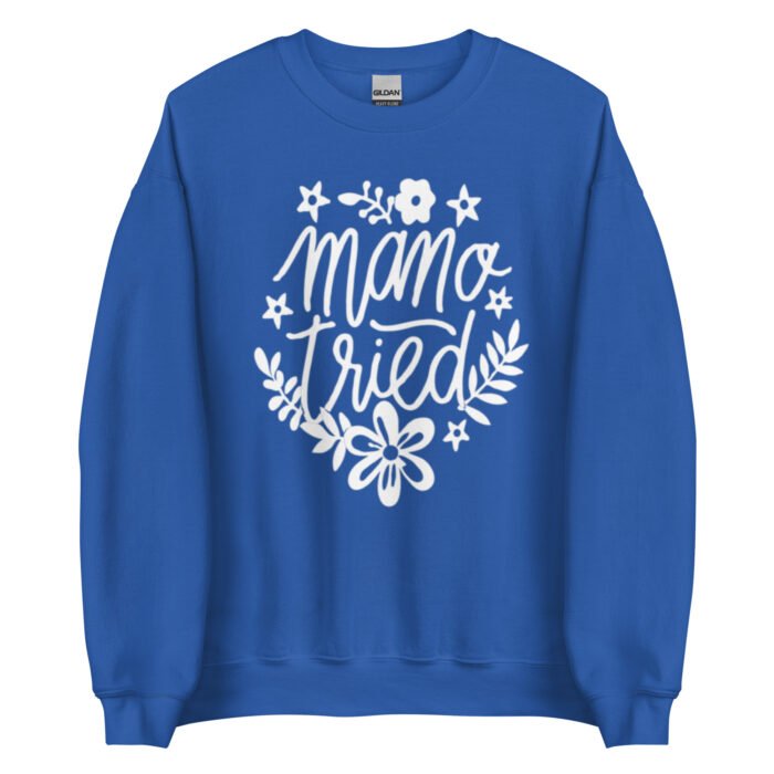 unisex crew neck sweatshirt royal front 65d0b577b2430 - Mama Clothing Store - For Great Mamas