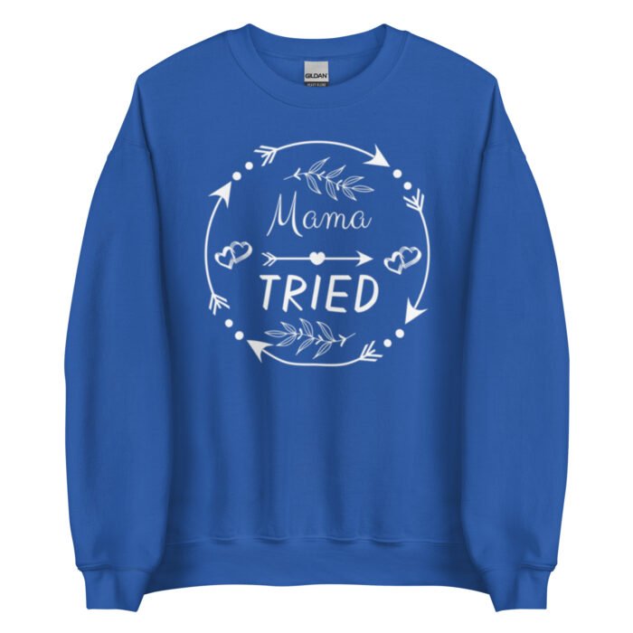 unisex crew neck sweatshirt royal front 65d0b68f74e9b - Mama Clothing Store - For Great Mamas