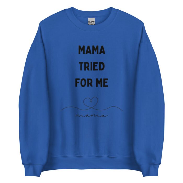 unisex crew neck sweatshirt royal front 65d0b7b758d13 - Mama Clothing Store - For Great Mamas