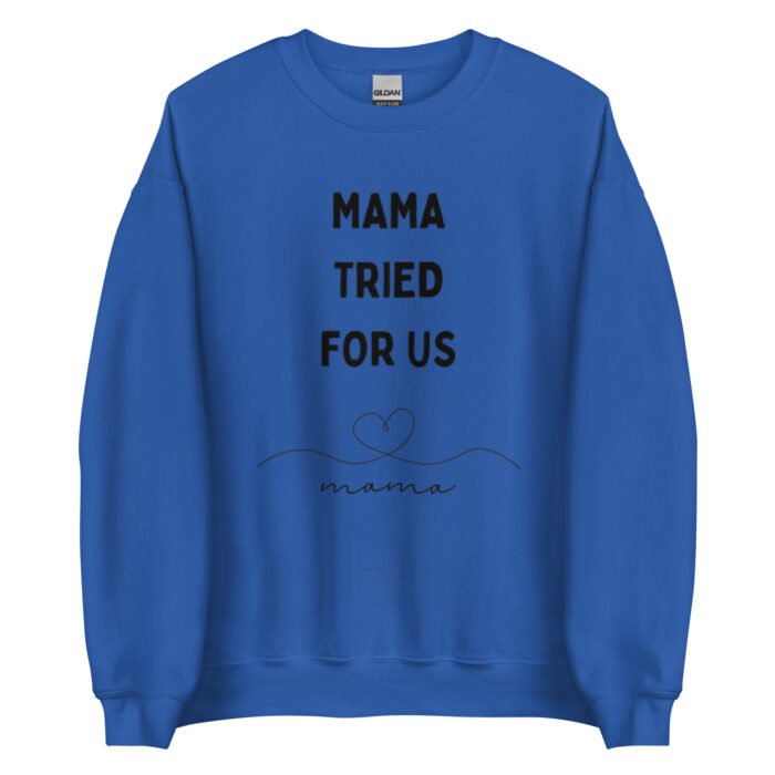 unisex crew neck sweatshirt royal front 65d0b993d706b - Mama Clothing Store - For Great Mamas