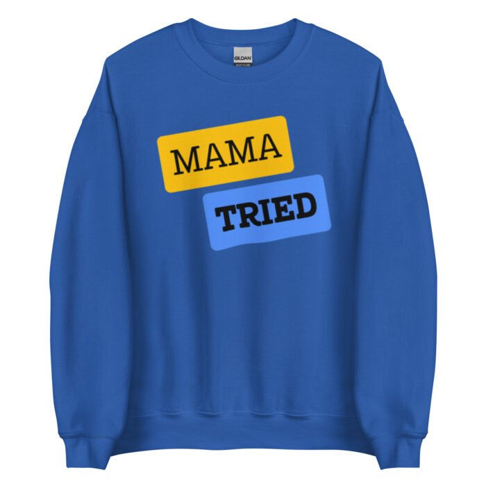 unisex crew neck sweatshirt royal front 65d0ba499f781 - Mama Clothing Store - For Great Mamas
