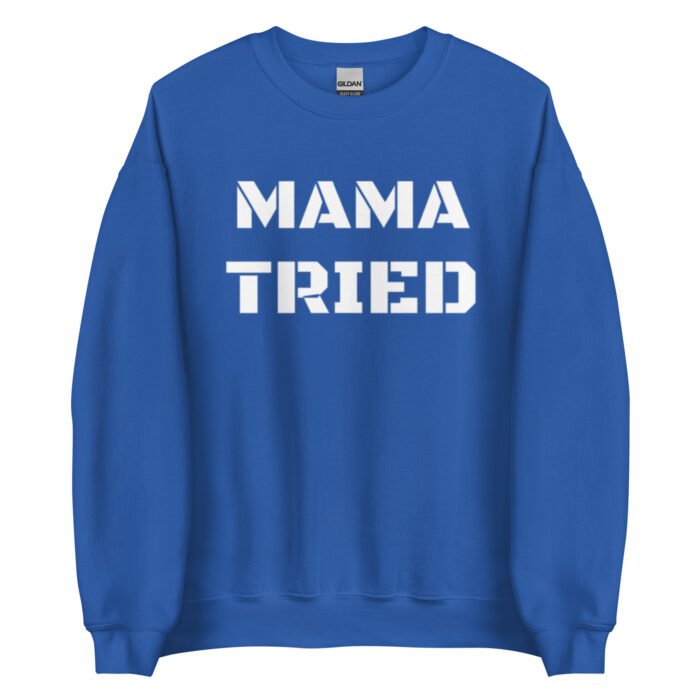 unisex crew neck sweatshirt royal front 65d0bbbe69fd6 - Mama Clothing Store - For Great Mamas