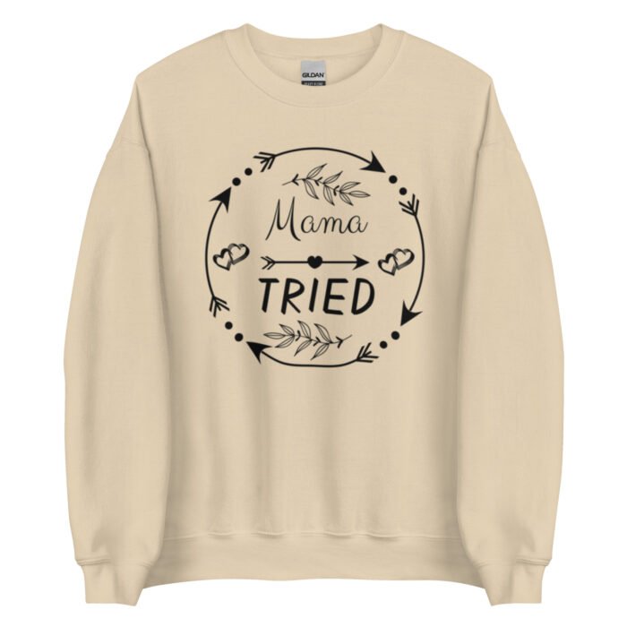 unisex crew neck sweatshirt sand front 65d0b7175a4c8 - Mama Clothing Store - For Great Mamas