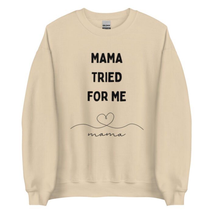 unisex crew neck sweatshirt sand front 65d0b7b75a06e - Mama Clothing Store - For Great Mamas