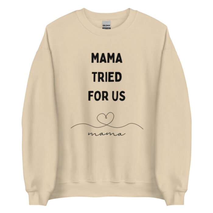 unisex crew neck sweatshirt sand front 65d0b993d9002 - Mama Clothing Store - For Great Mamas