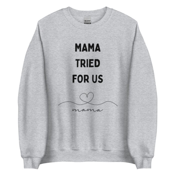 unisex crew neck sweatshirt sport grey front 65d0b993d81a0 - Mama Clothing Store - For Great Mamas